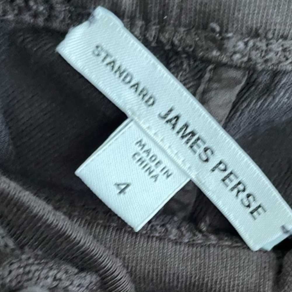James Perse Mixed Media Pants Carbon 4 XL New - Picture 4 of 7